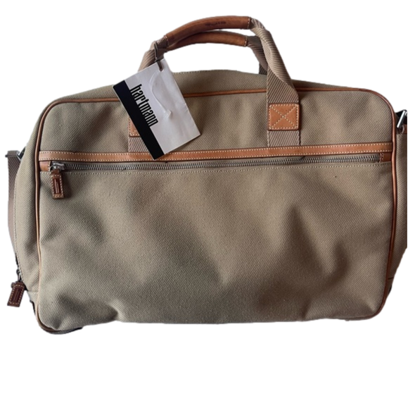 Hartmann The Hudson Collection Twill and Leather Travel Bag NWT - Picture 4 of 8
